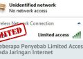 Beberapa Penyebab Limited Access pada Jaringan Internet