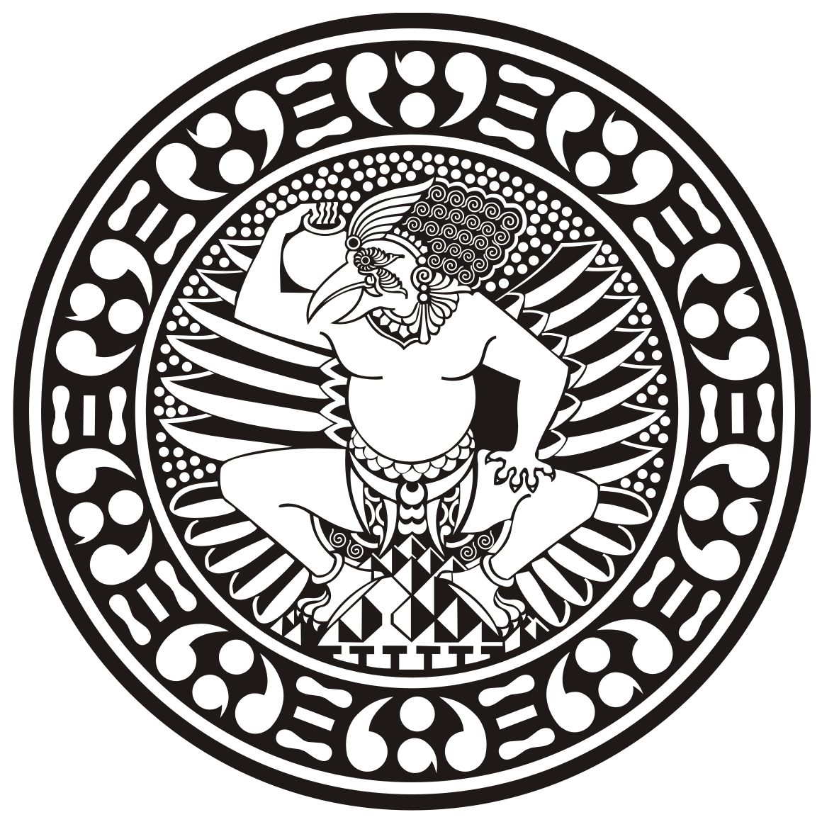 Logo Unair (Universitas Airlangga) Hitam Putih