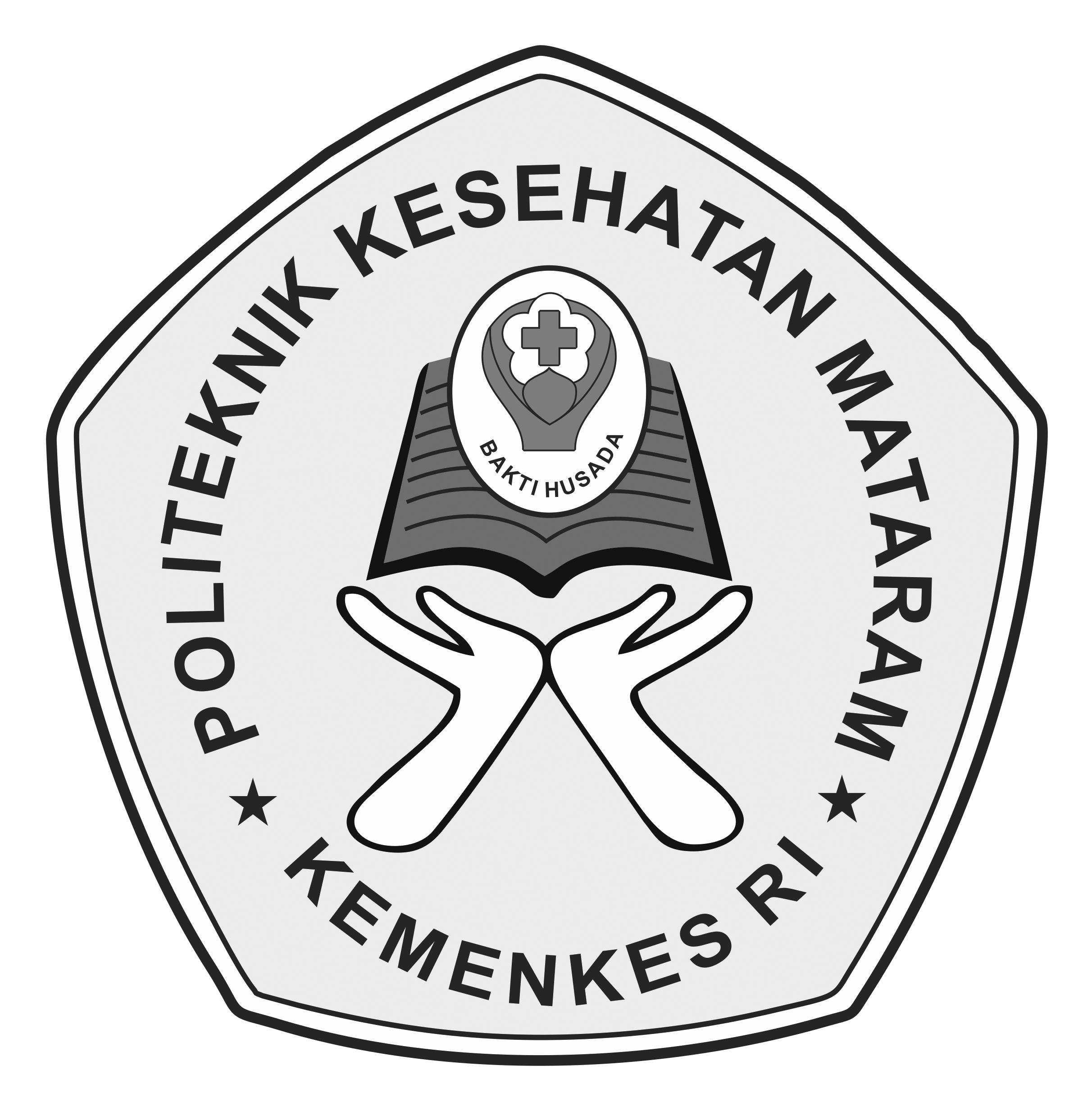 Logo Poltekkes Mataram (Politeknik Kesehatan Mataram) Hitam Putih