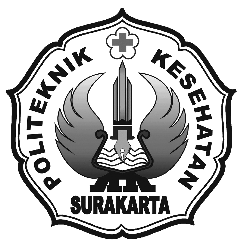 Logo Poltekkes Surakarta (Politeknik Kesehatan Surakarta) Hitam Putih