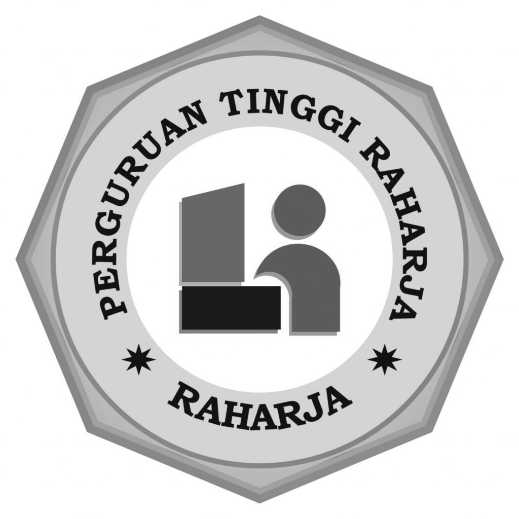 Logo STMIK Raharja Original PNG Terbaru Grayscale