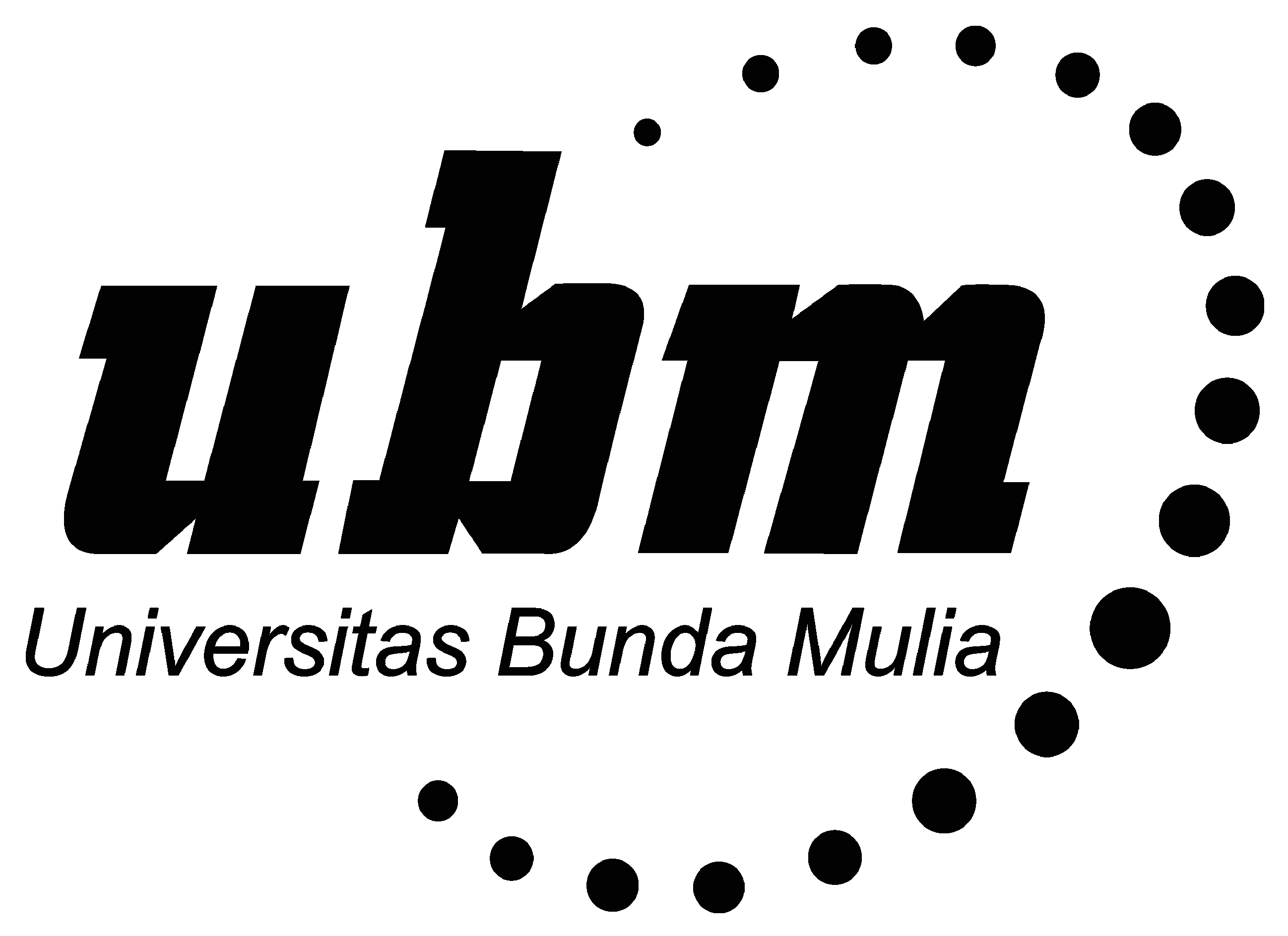 Logo UBM (Universitas Bunda Mulia) Original Hitam Putih