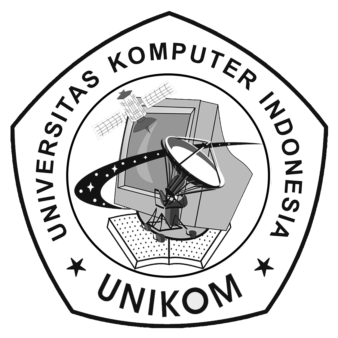 Logo Unikom (Universitas Komputer Indonesia) Hitam Putih 1
