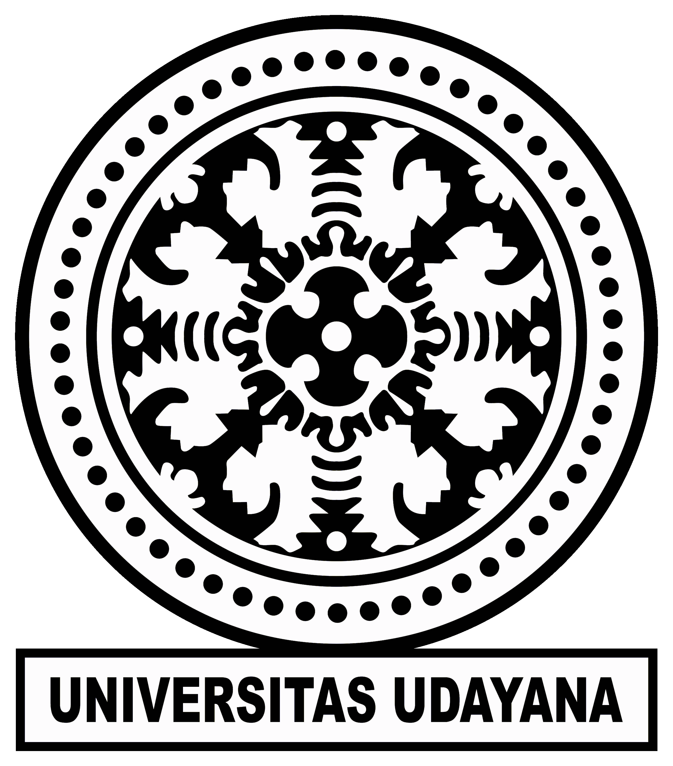 Logo Unud (Universitas Udayana) Original Hitam Putih