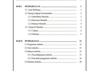 Cara membuat daftar isi
