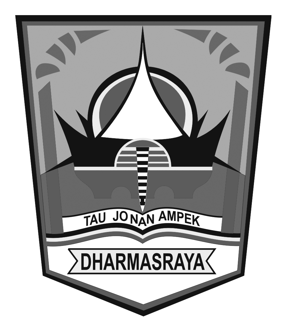 Logo Dharmasraya (Kabupaten Dharmasraya) Hitam Putih