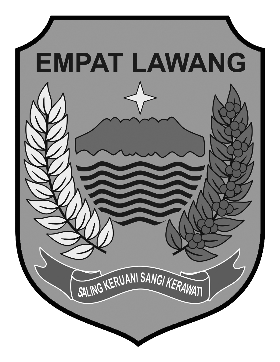 Logo Empat Lawang (Kabupaten Empat Lawang) Hitam Putih