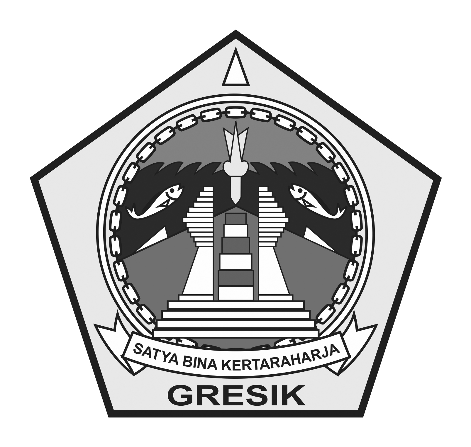 Logo Gresik (Kabupaten Gresik) Hitam Putih
