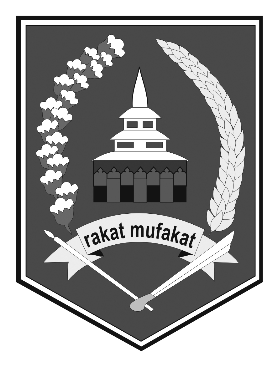 Logo Hulu Sungai Selatan (Kabupaten Hulu Sungai Selatan) Hitam Putih
