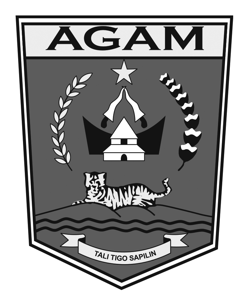Logo Kabupaten Agam (INDONESIA) Hitam Putih