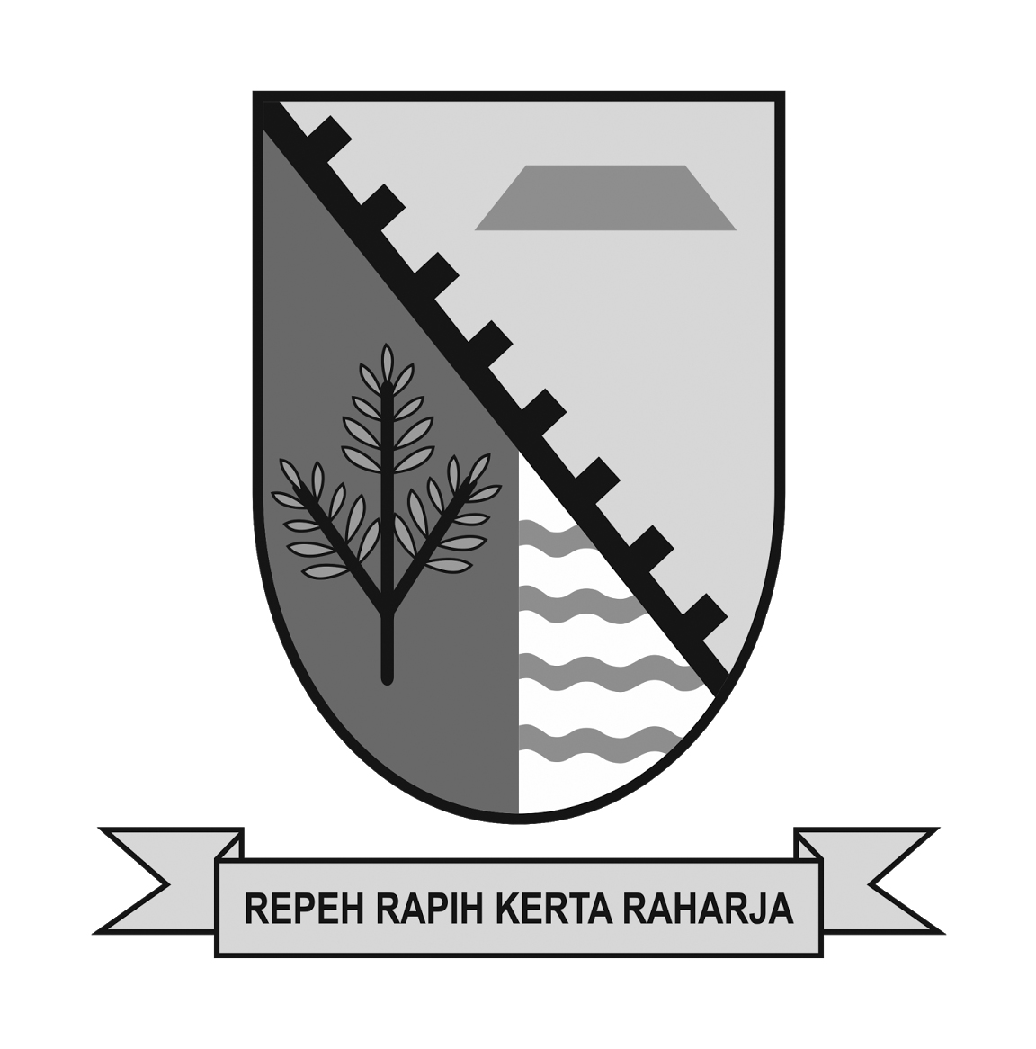Logo Kabupaten Bandung (INDONESIA) Hitam Putih