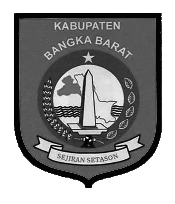 Logo Kabupaten Bangka Barat (INDONESIA) Hitam Putih