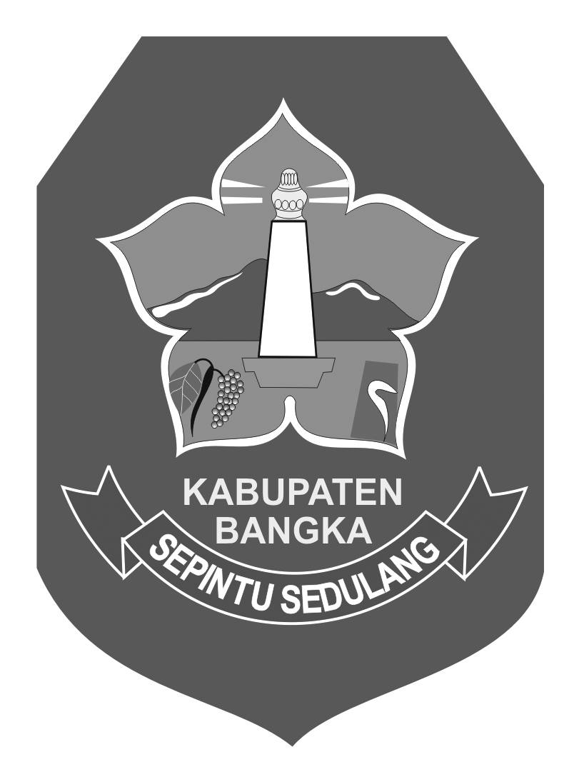 Logo Kabupaten Bangka (INDONESIA) Hitam Putih
