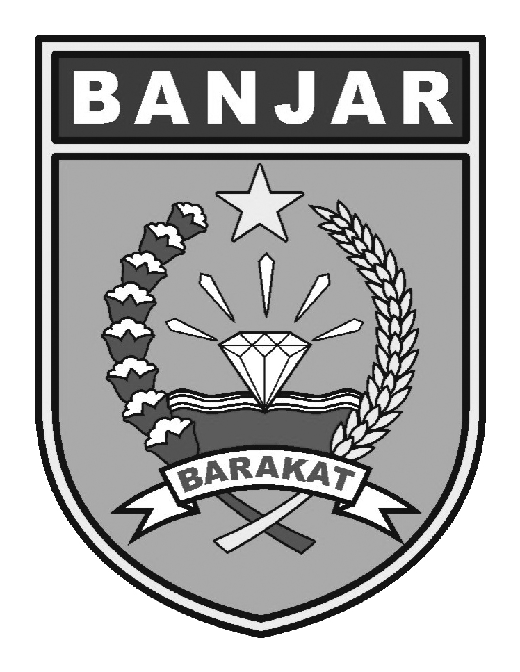 Logo Kabupaten Banjar (INDONESIA) Hitam Putih
