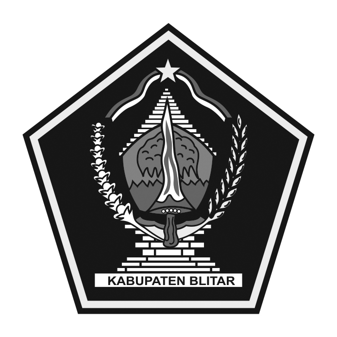 Logo Kabupaten Blitar (INDONESIA) Hitam Putih