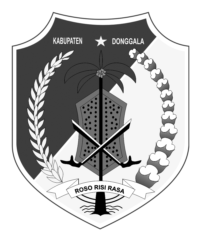 Logo Kabupaten Donggala (INDONESIA) Hitam Putih