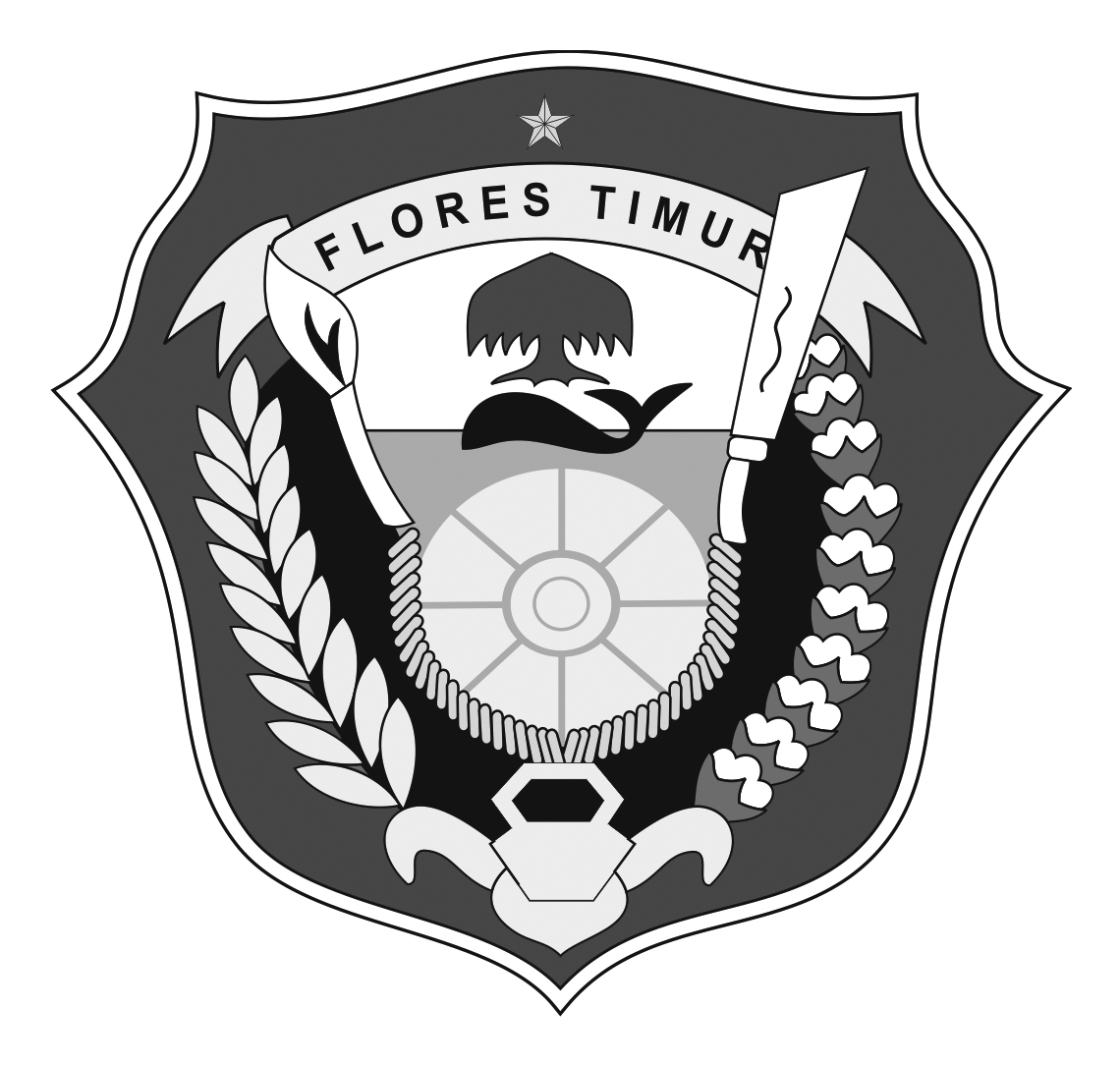 Logo Kabupaten Flores Timur (INDONESIA) Hitam Putih