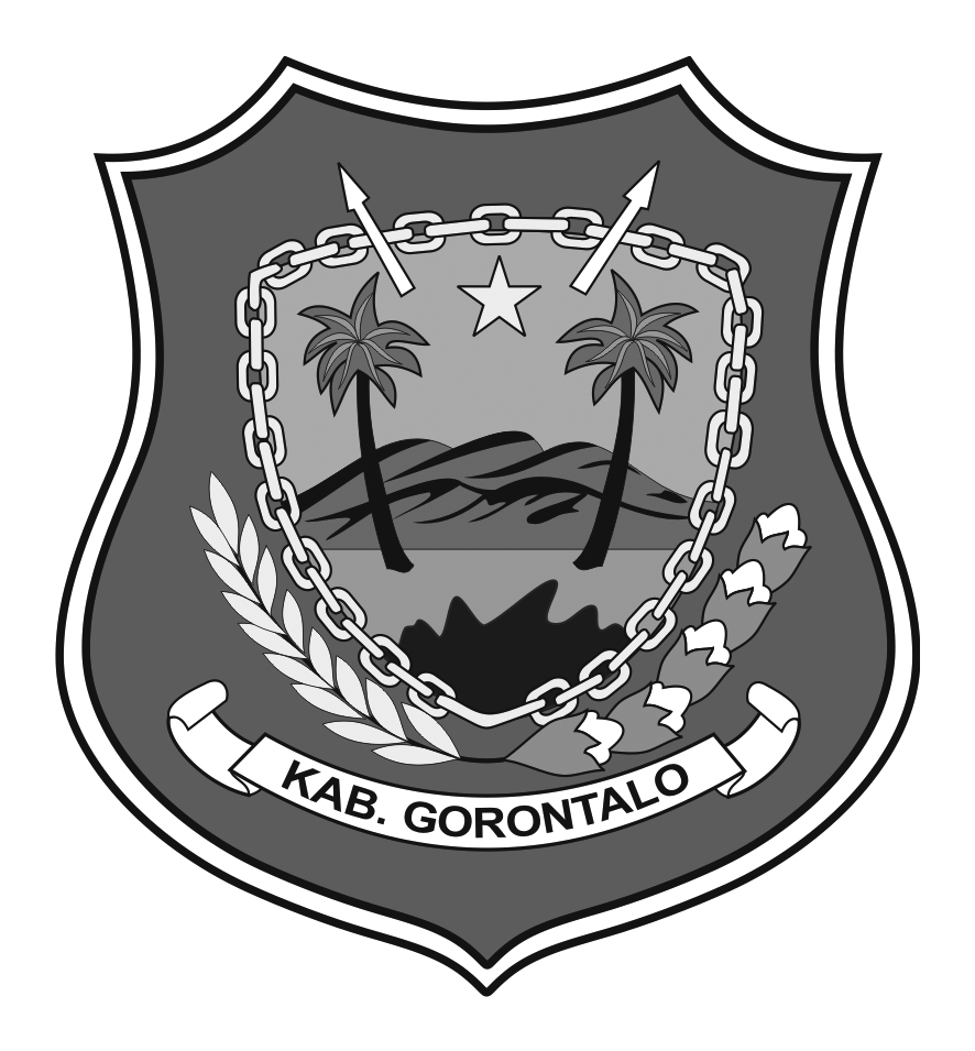 Logo Kabupaten Gorontalo (INDONESIA) Hitam Putih