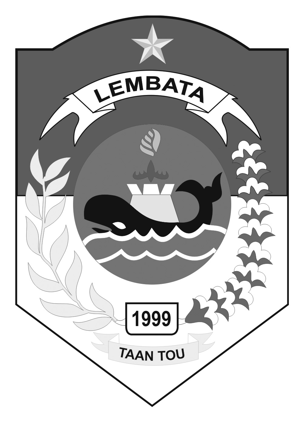 Logo Kabupaten Lembata Hitam Putih