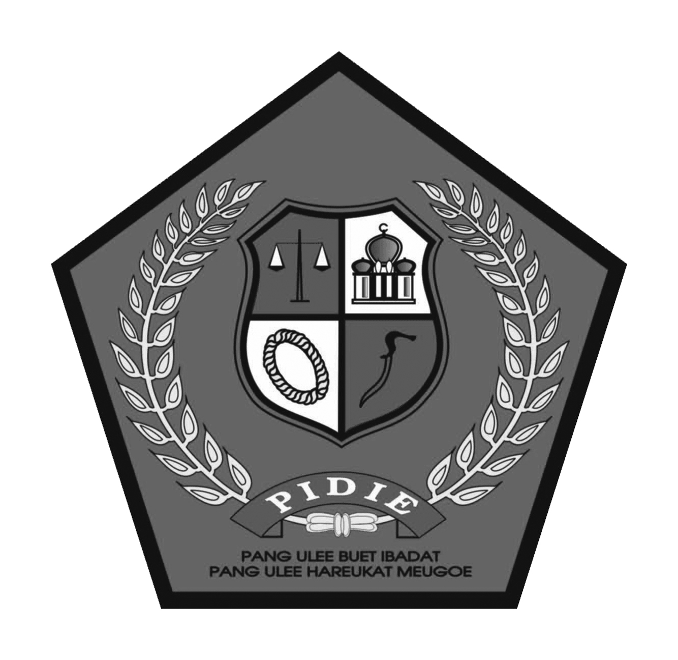 Logo Kabupaten Pidie Hitam Putih