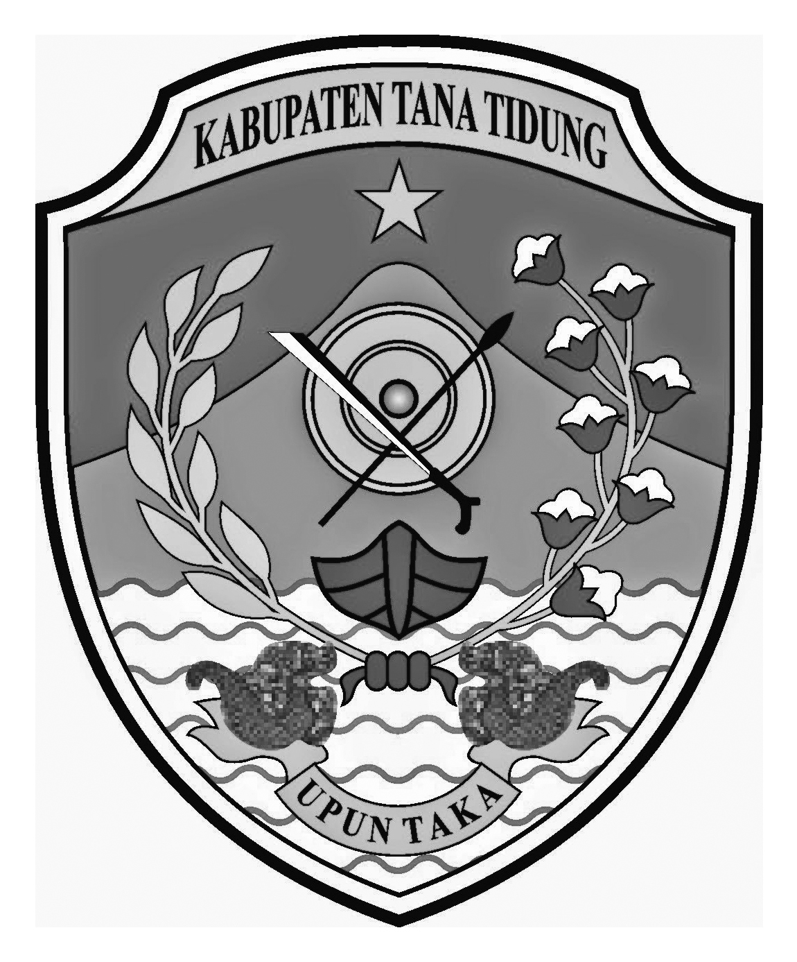 Logo Kabupaten Tana Tidung Hitam Putih