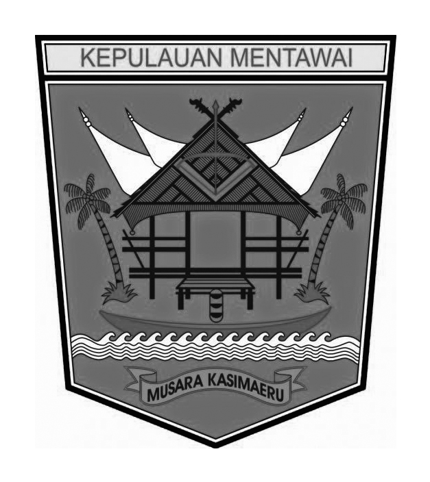 Logo Kepulauan Mentawai (Kabupaten) Hitam Putih