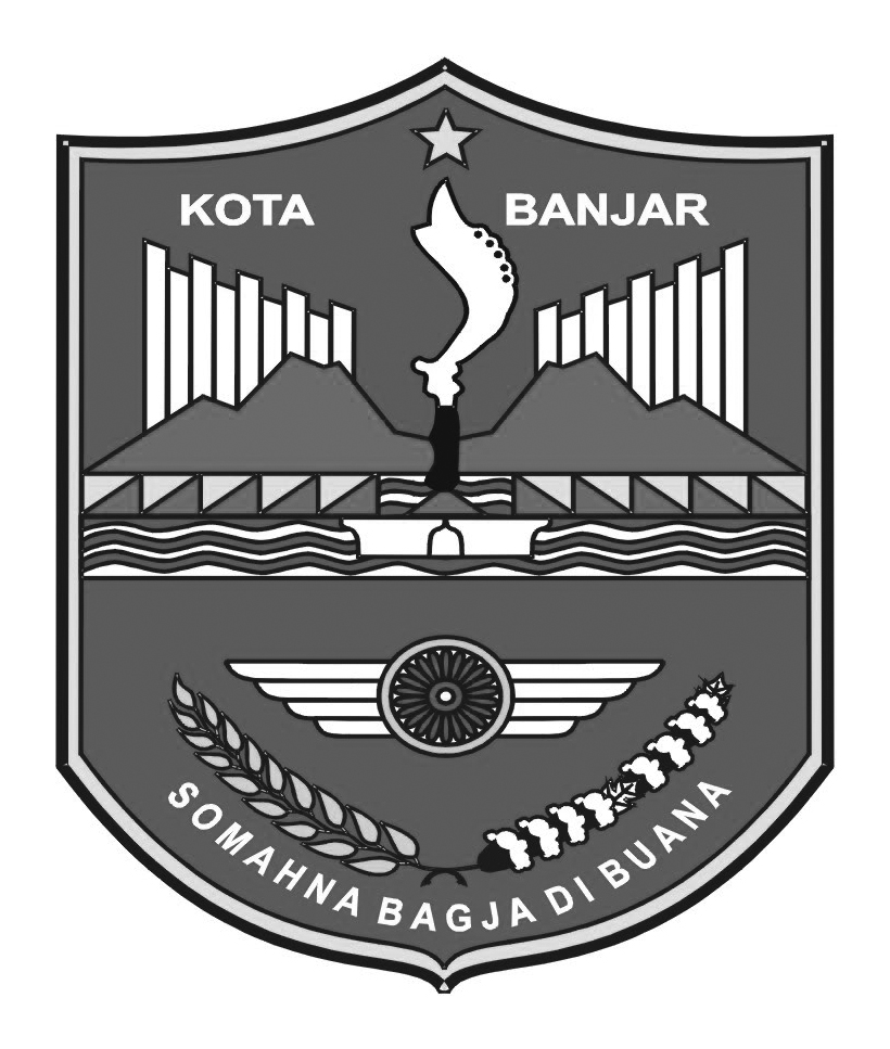 Logo Kota Banjar (INDONESIA) Hitam Putih