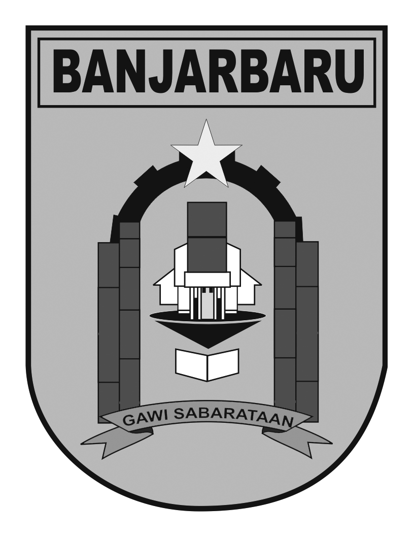 Logo Kota Banjarbaru (INDONESIA) Hitam Putih