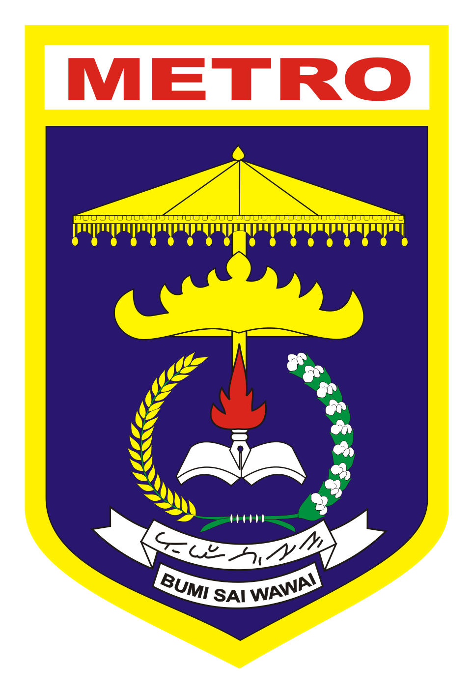 Logo Kota Metro (INDONESIA) Warna