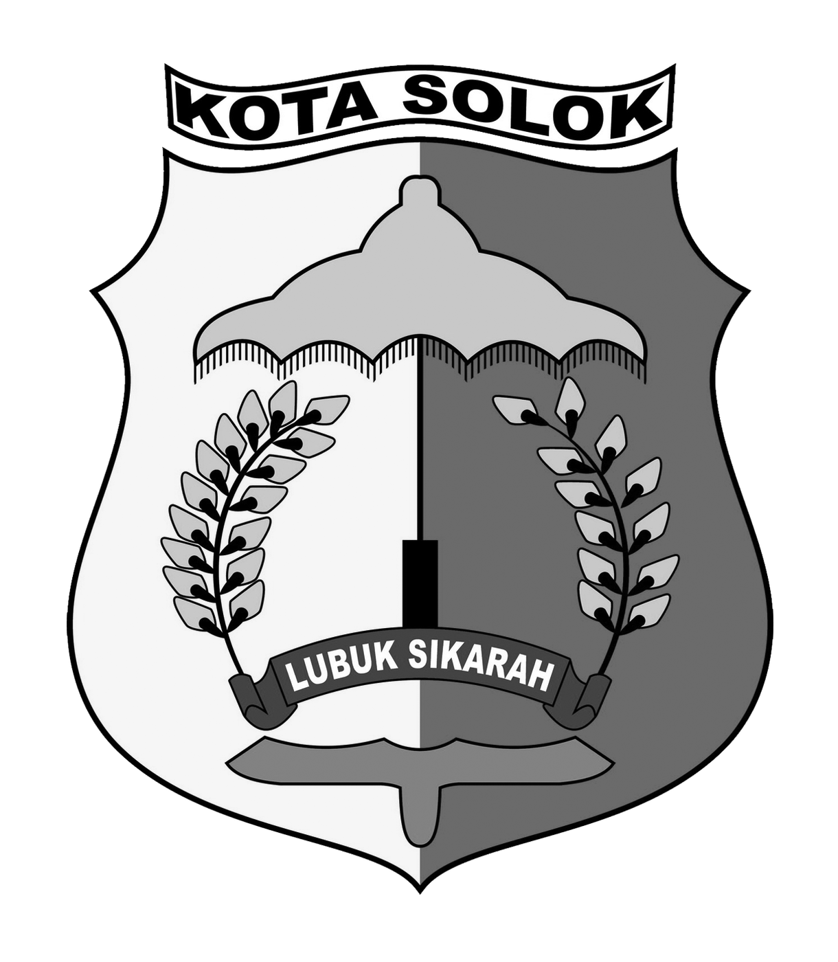 Logo Kota Solok (INDONESIA) Hitam Putih