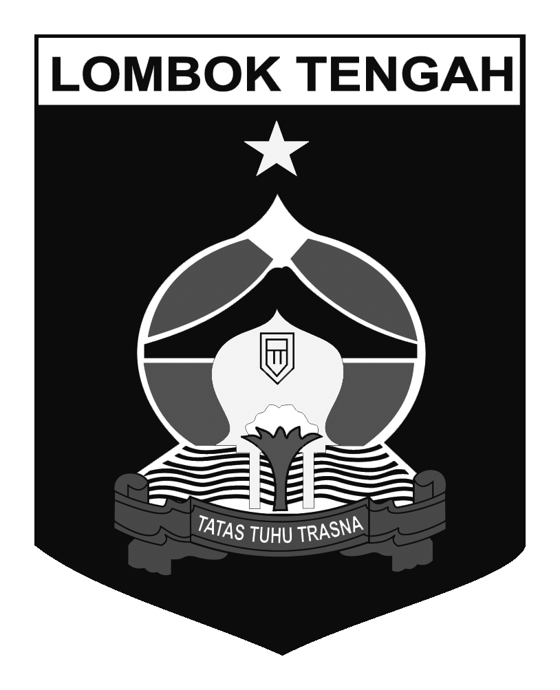 Logo Lombok Tengah Hitam Putih