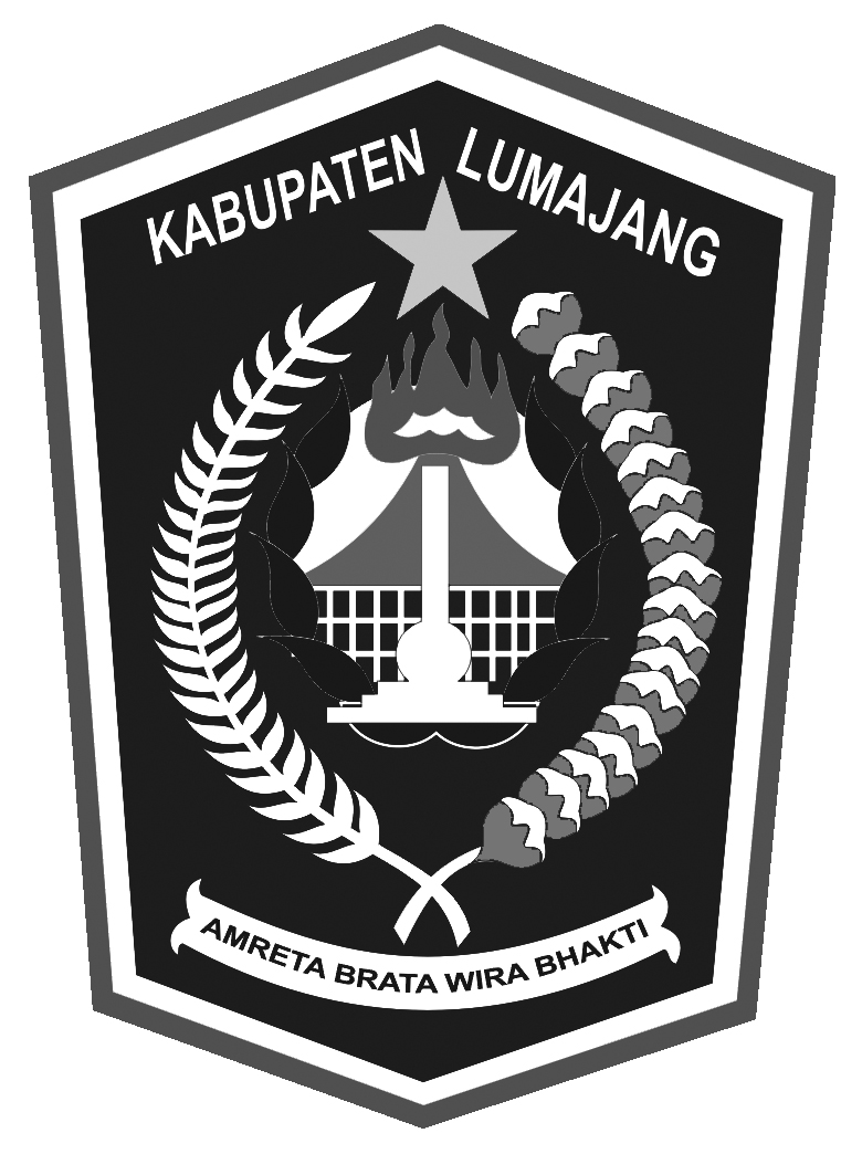 Logo Lumajang (Kabupaten Lumajang) Hitam Putih