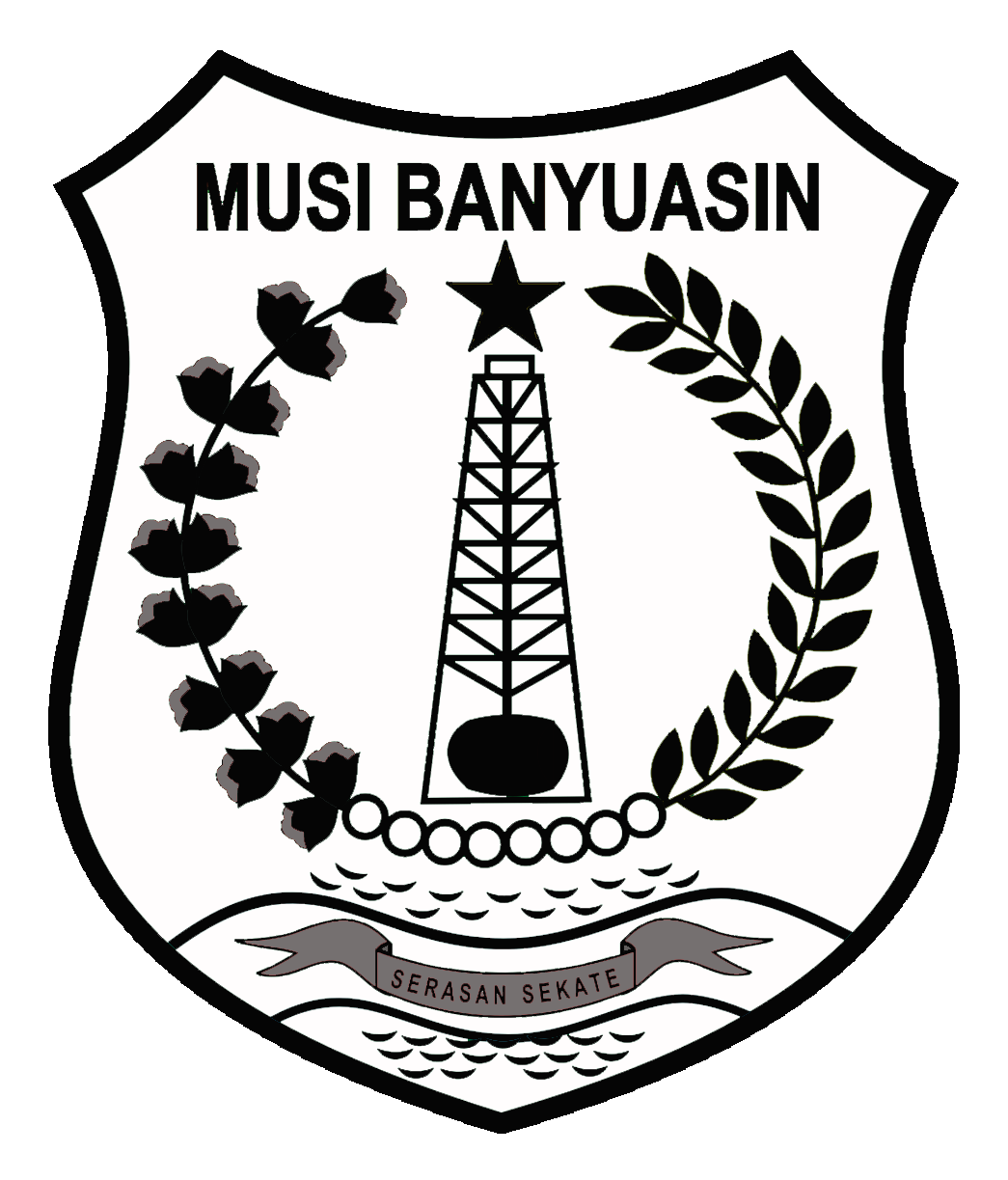 Logo Musi Banyuasin (Kabupaten) Hitam Putih