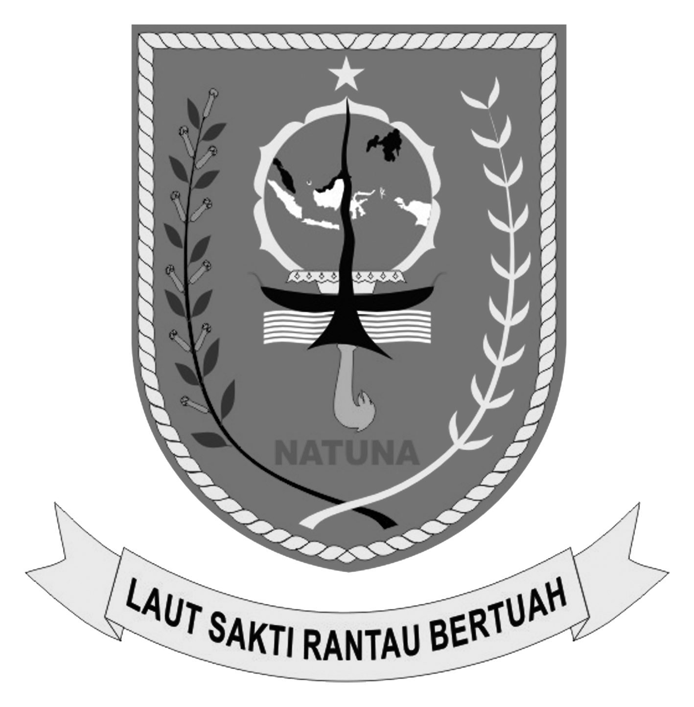 Logo Natuna (Kabupaten Natuna) Hitam Putih
