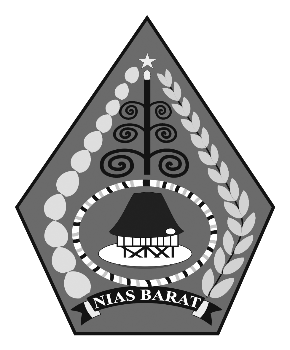 Logo Nias Barat (Kabupaten Nias Barat) Hitam Putih
