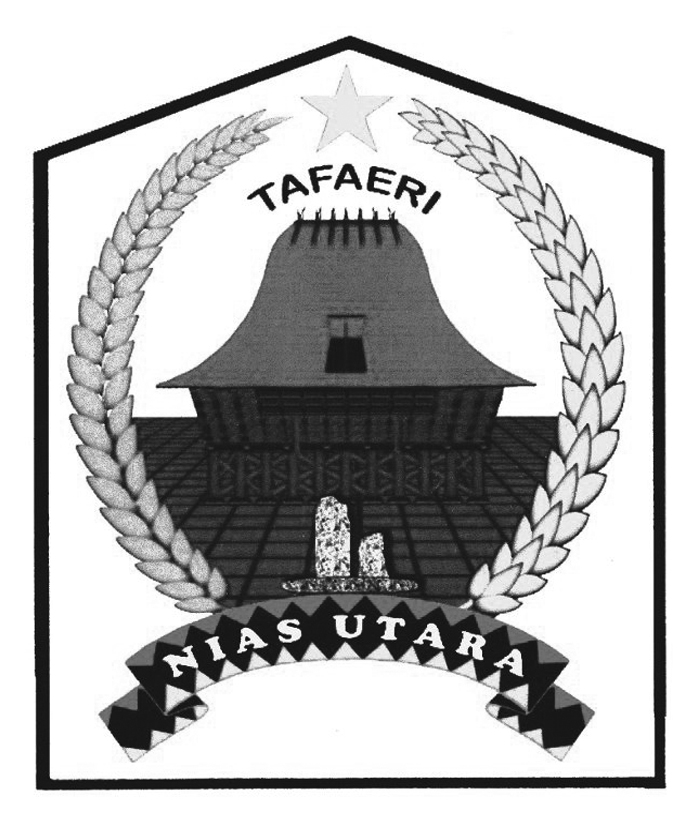 Logo Nias Utara (Kabupaten Nias Utara) Hitam Putih