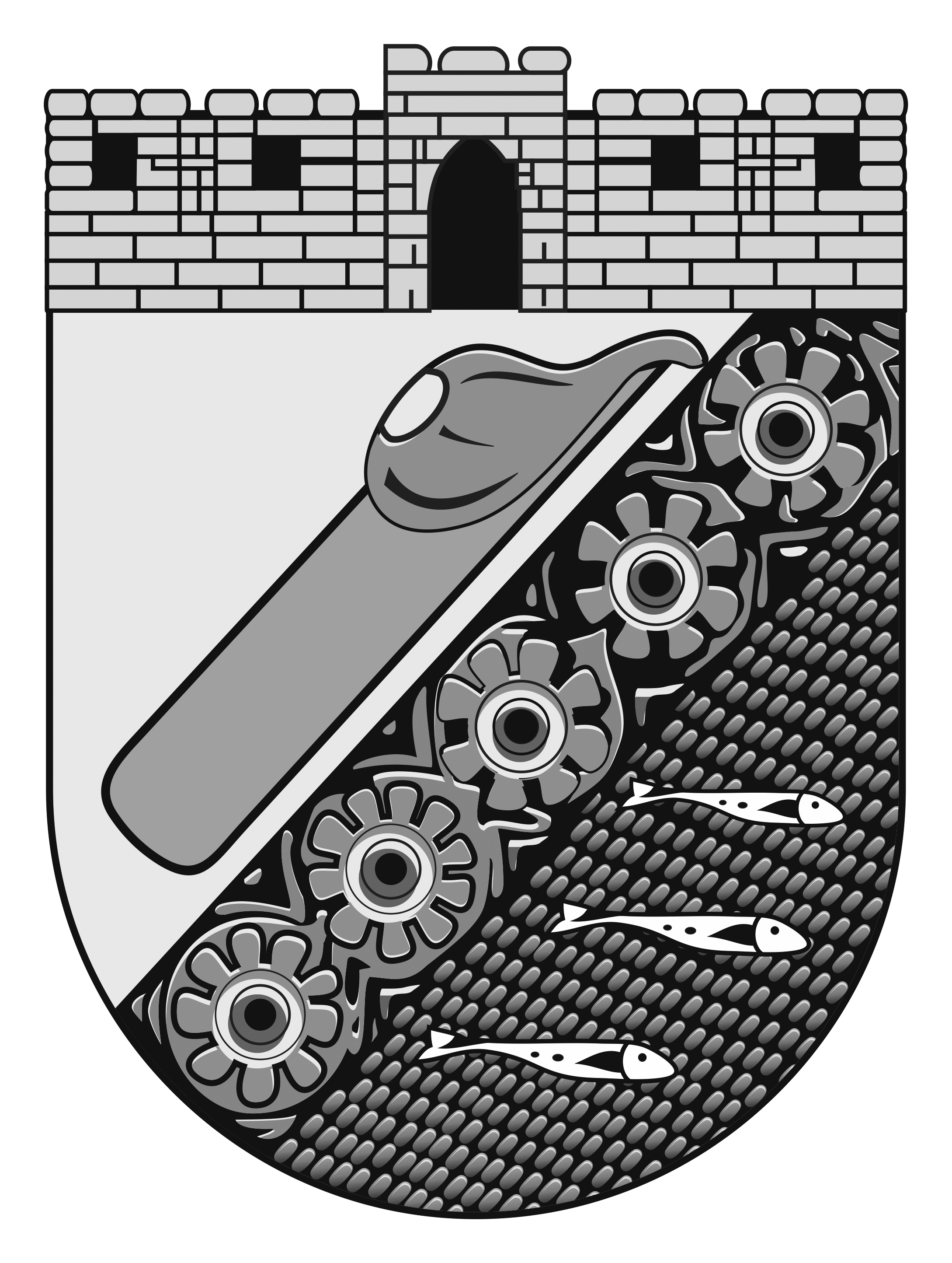 Logo Pekalongan (Kota Pekalongan) Hitam Putih