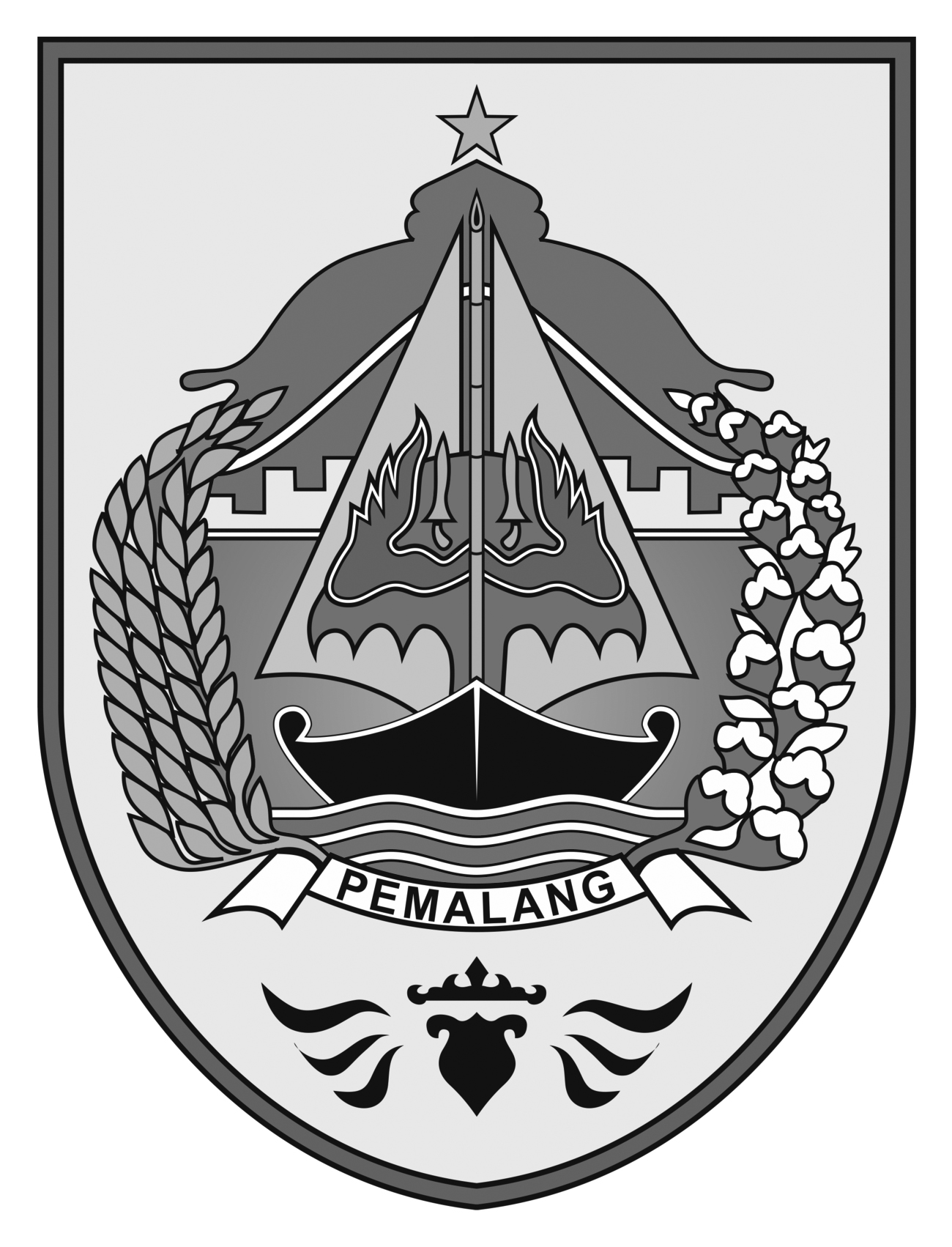 Logo Pemalang (Kabupaten Pemalang) Hitam Putih