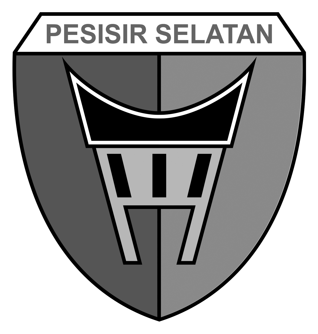 Logo Pesisir Selatan (Kabupaten Pesisir Selatan) Hitam Putih