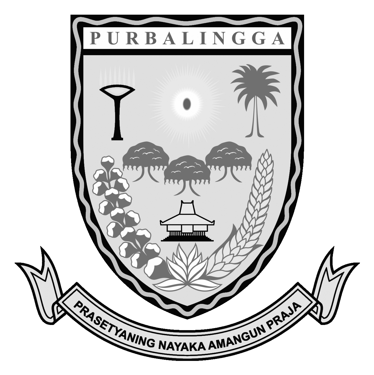 Logo Purbalingga (Kabupaten Purbalingga) Hitam Putih