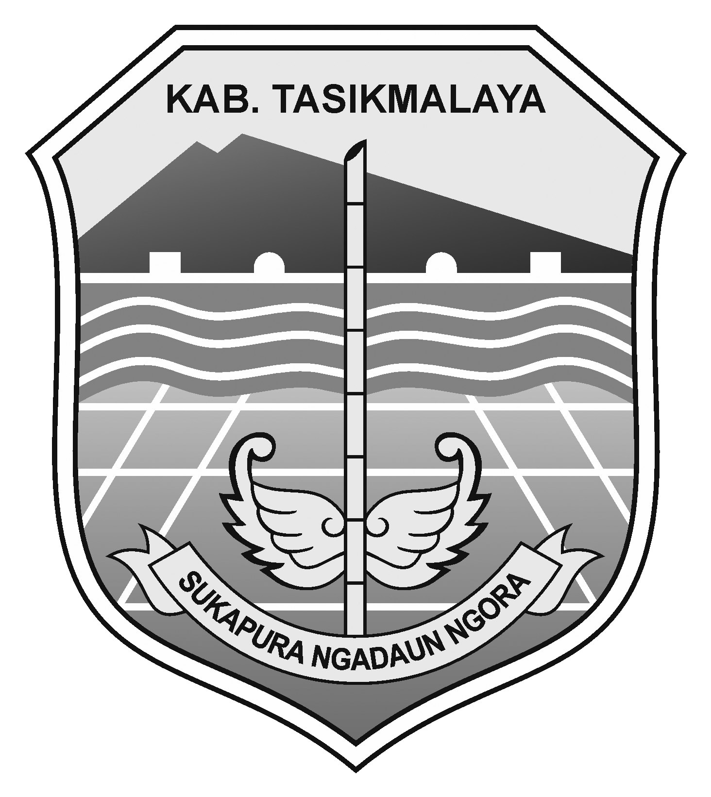 Logo Tasikmalaya (Kabupaten Tasikmalaya) Hitam Putih